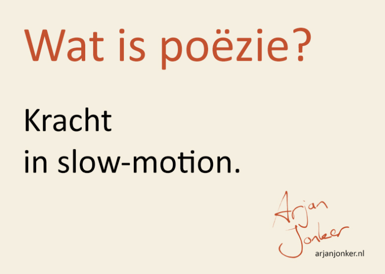 Wat is poëzie? | Arjan Jonker